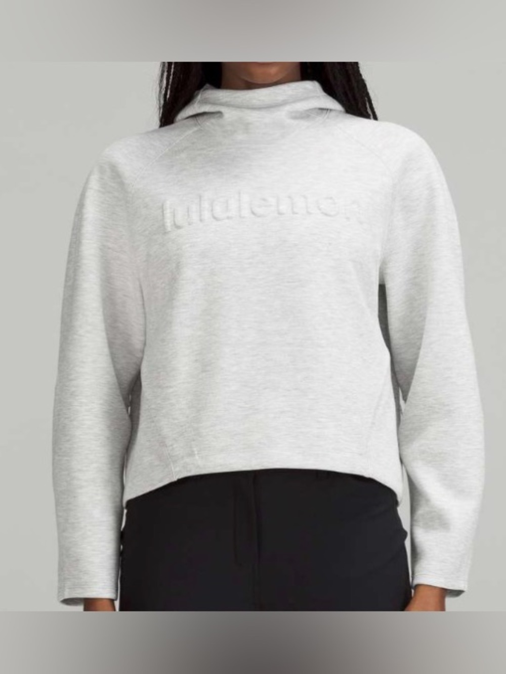 Lululemon Airwrap Hoodie Embosses Wordmark ~ 8 ~ Heathered Core Grey